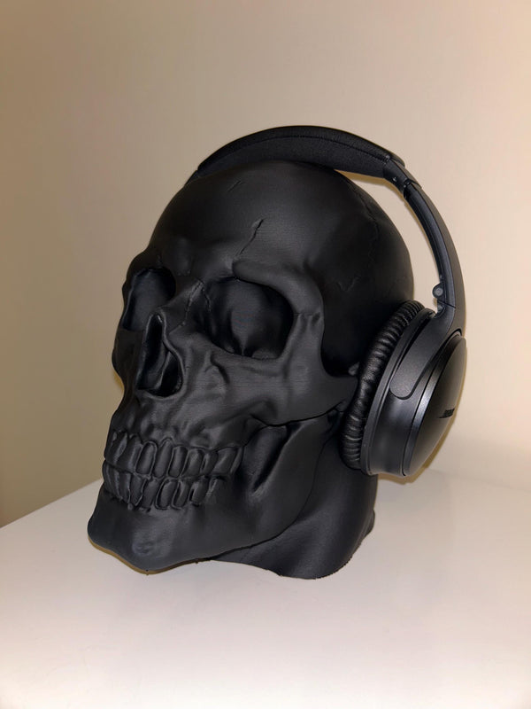 Skull Head - Headphone Holder - 3D printed - Model - 3D Print - Display Piece - Hand Painted