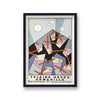 Talking Heads Live At Armadillo Abstract Vintage Music Gig Poster