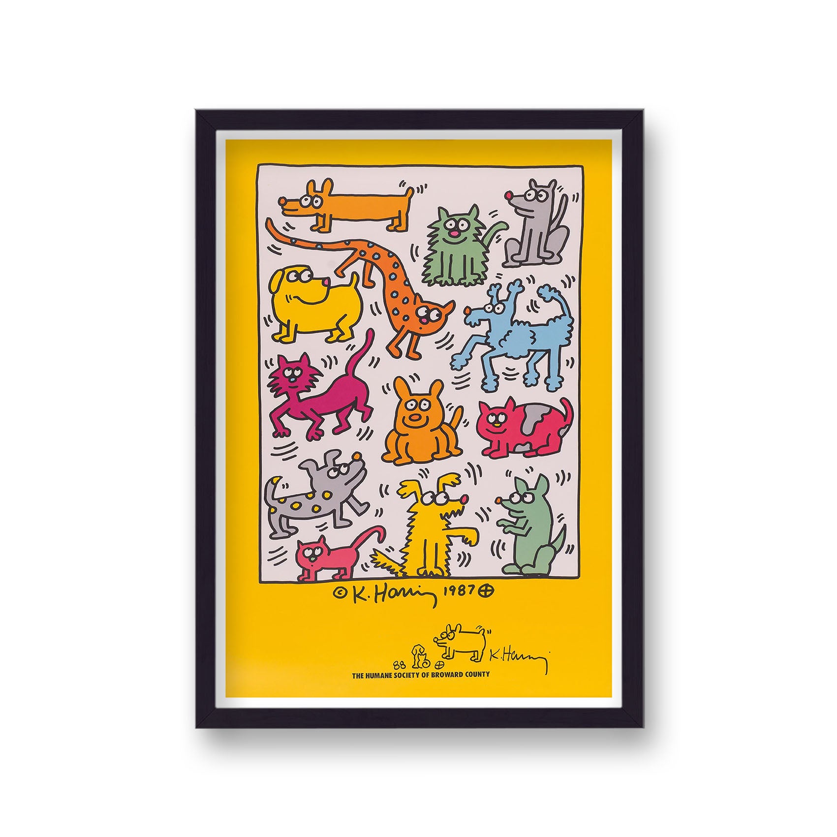 Keith Haring Dog Graphic Humane Society Art Print