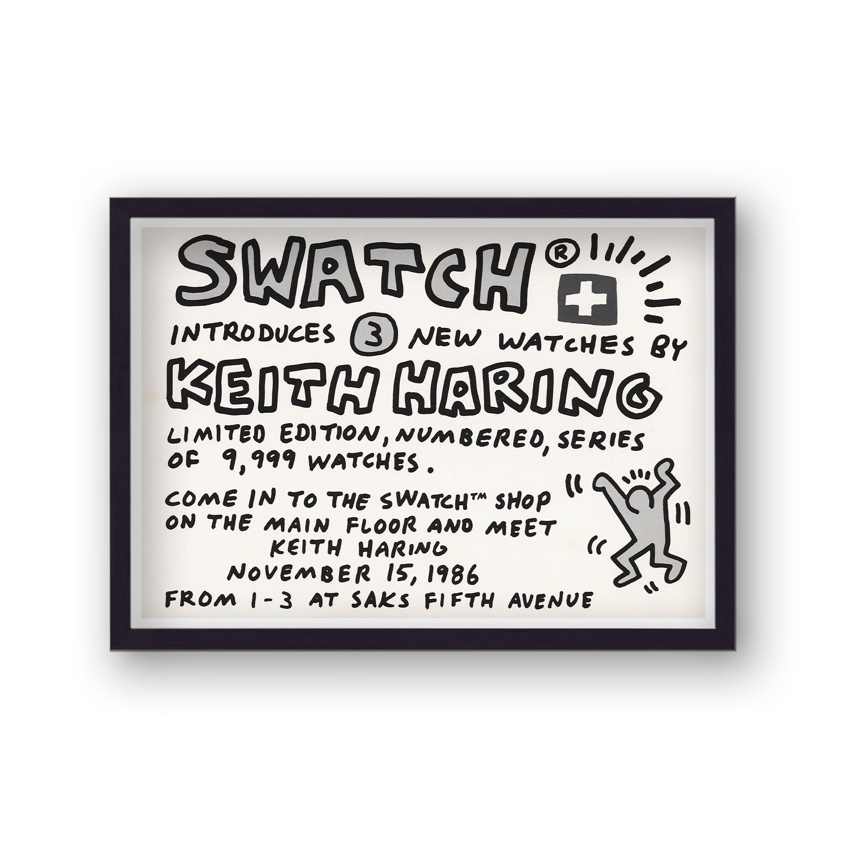 Keith Haring SWATCH Promo 1986 Art Print