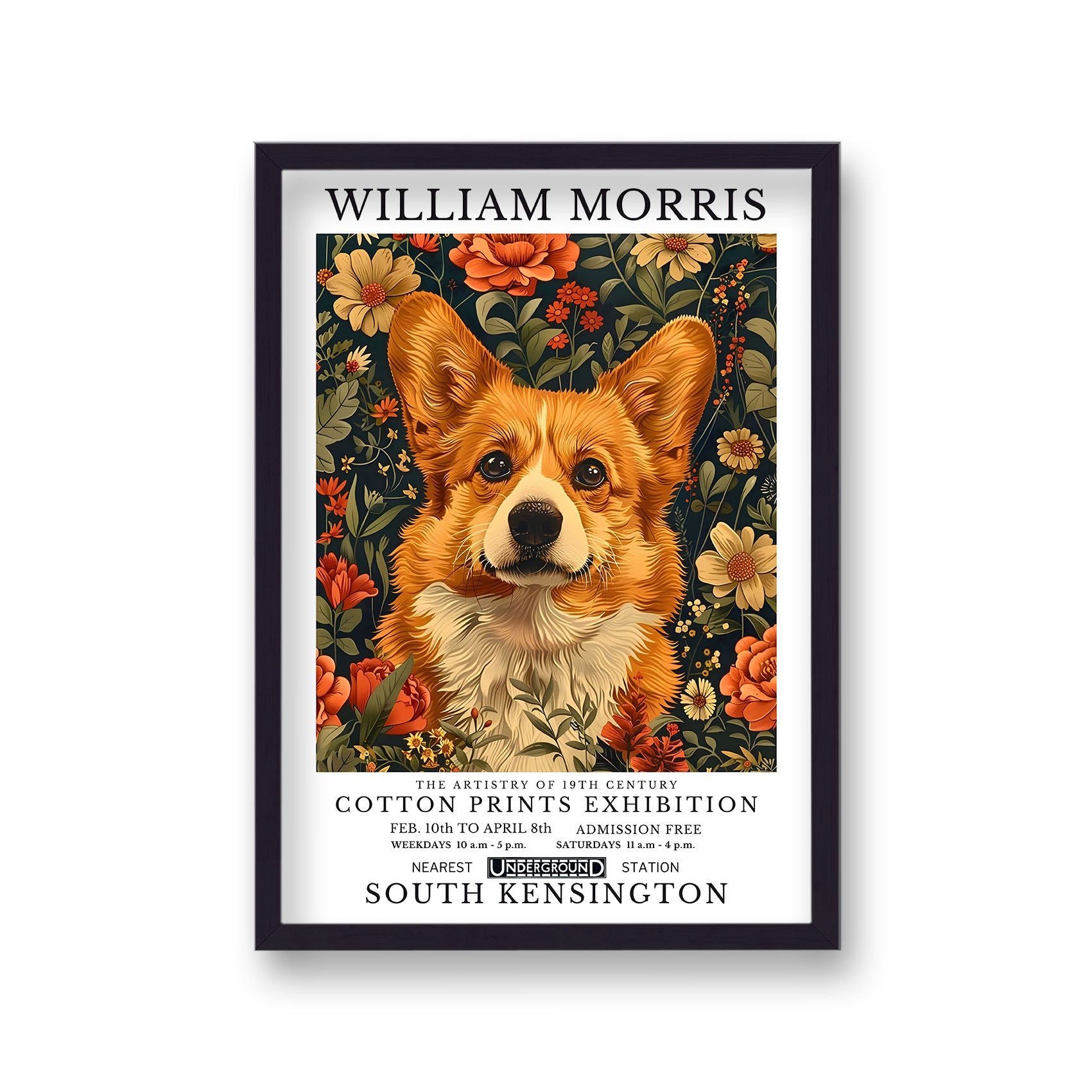William Morris Inspired Corgi 1