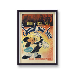 Walt Disneys Symphony Hour Mickey Mouse Vintage Print