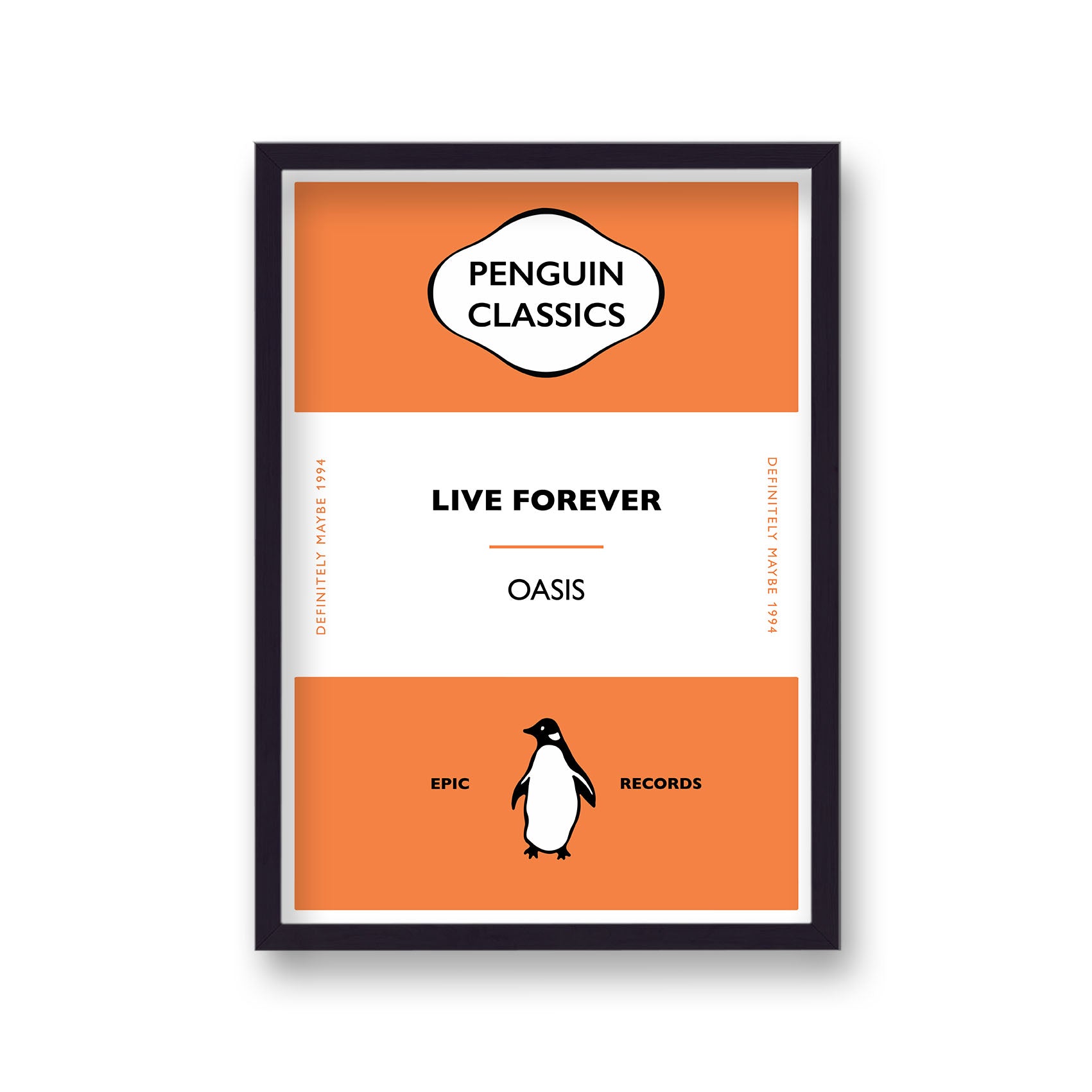 Penguin Classic Oasis Live Forever Music Print