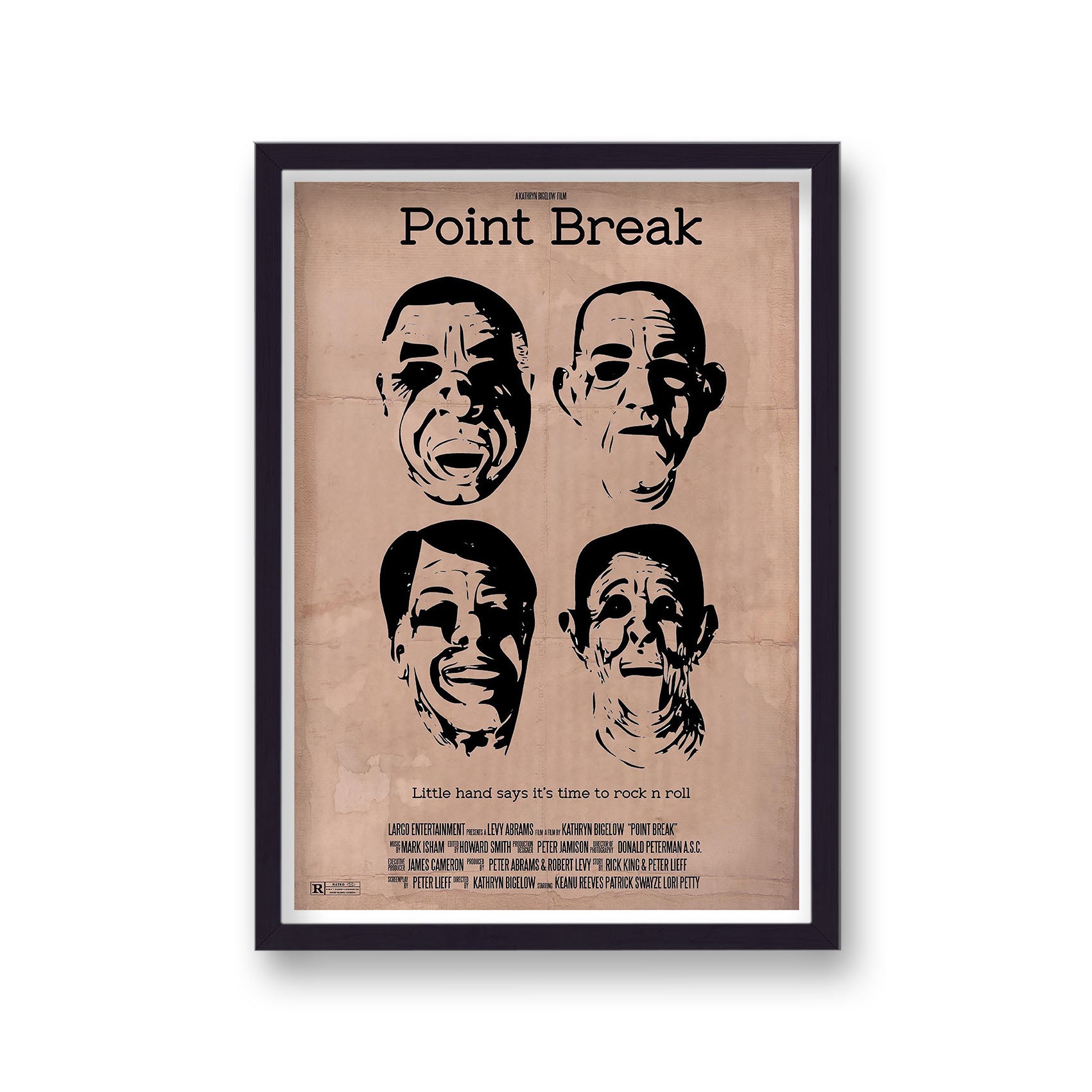 Point Break Ex-Presidents Masks Vintage Movie Print