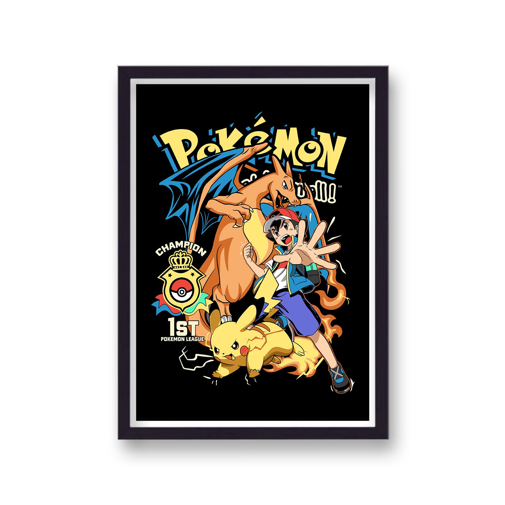 Pokemon Charizard and Pikachu 1st Pokemon League