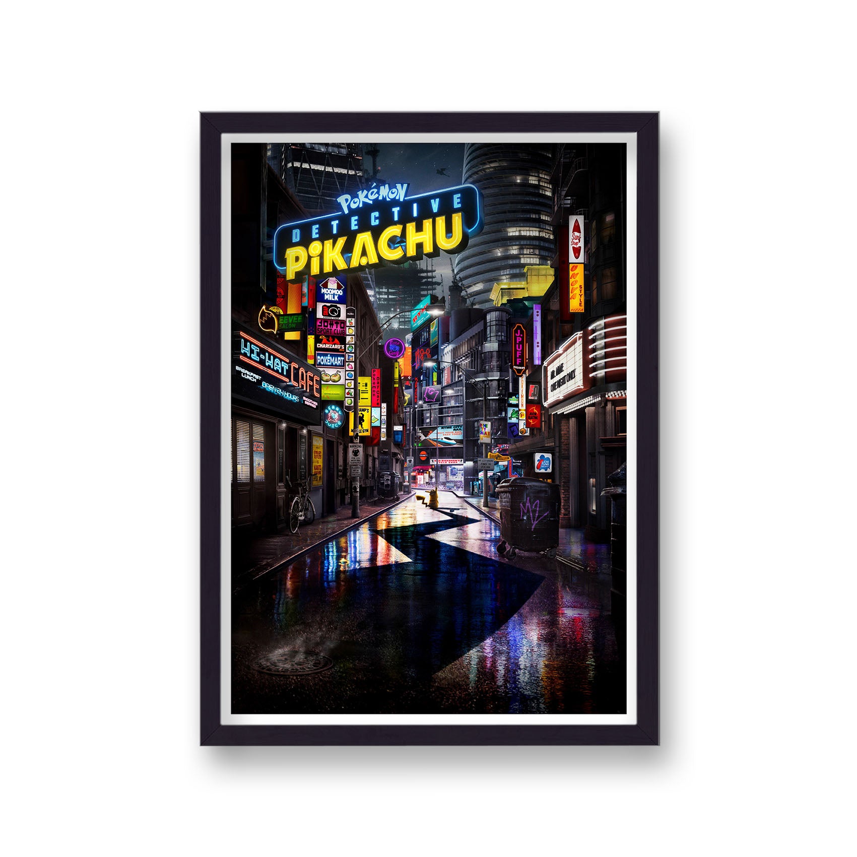 Pokemon Detective Pikachu Cityscape Movie Poster Print