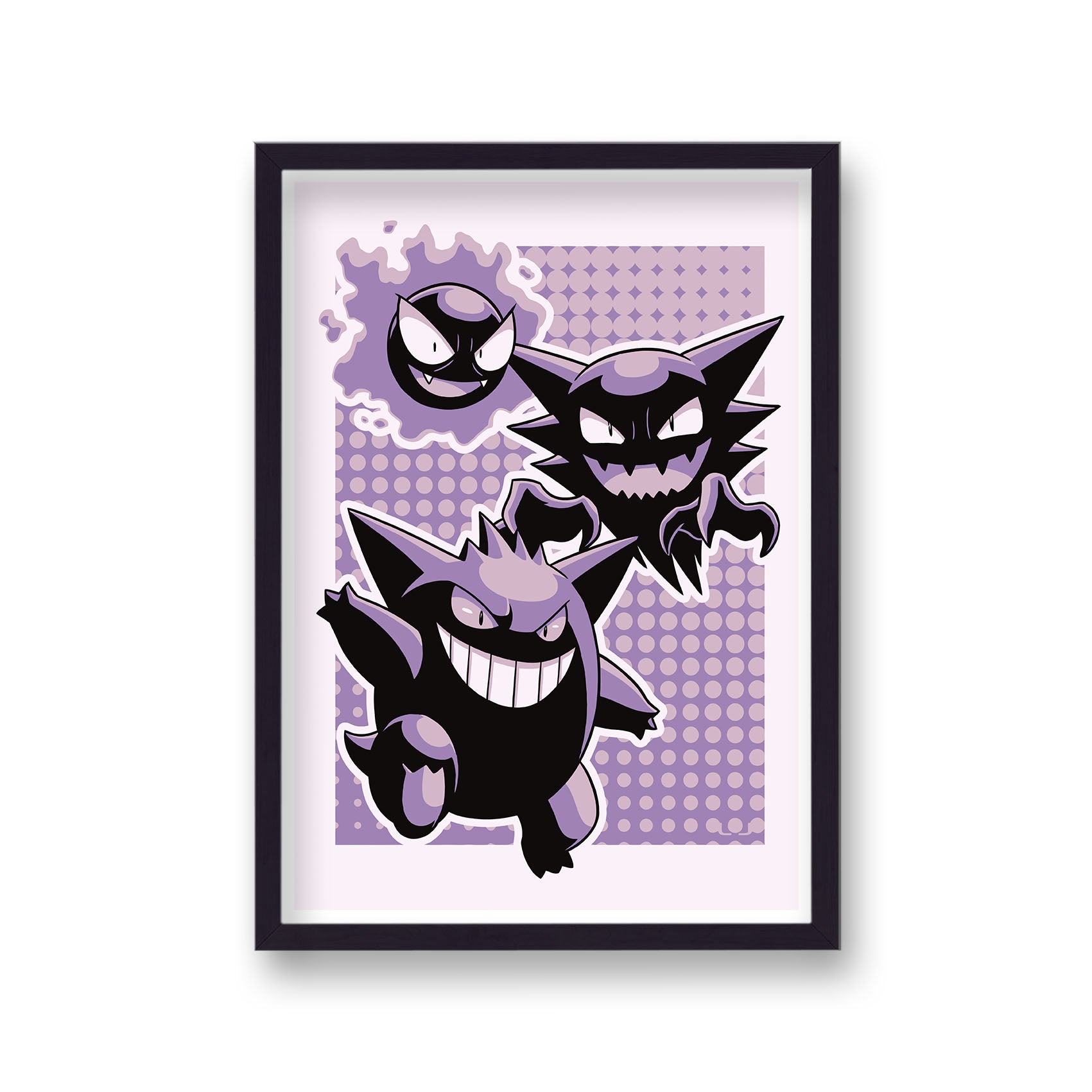 Pokemon Purple Ghastly Evolutions Poster Print