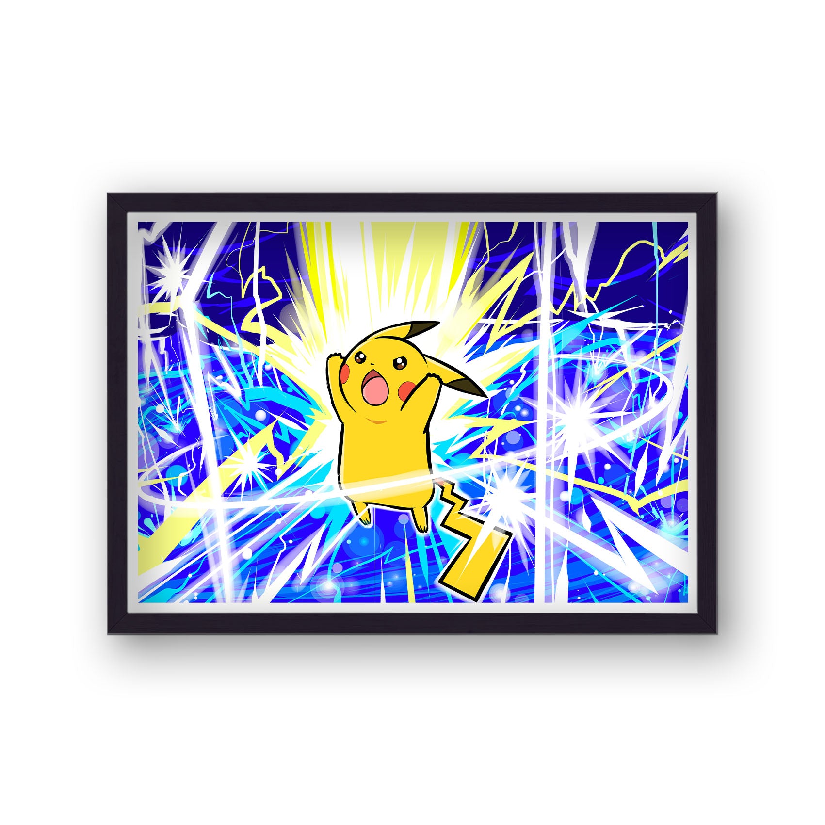 Pokemon Pikachu Landscape Attack 1 Poster Print