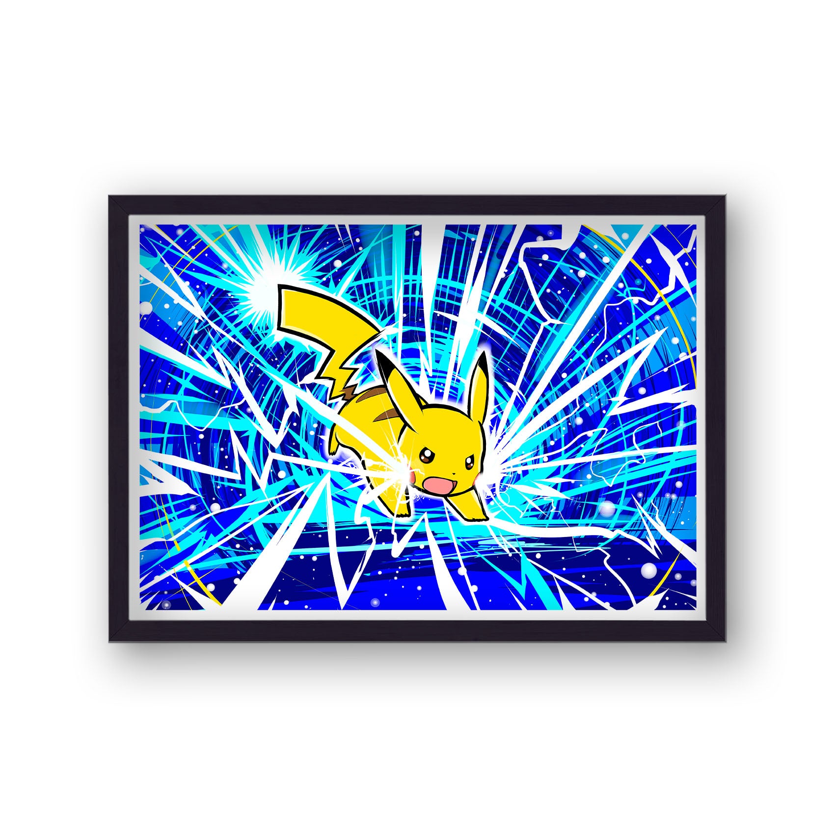 Pokemon Pikachu Landscape Attack 2 Poster Print