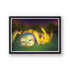 Pokemon Pikachu and Piplup Landscape Poster Print