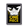 One Piece Luffy Smiling Yellow and Black Poster Print