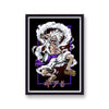 One Piece Monkey D Luffy Gear 5 Form Purple and Black Poster Print