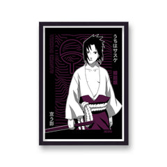 Naruto Sasuke Uchiha Purple and Black Character Poster Print
