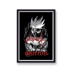Naruto Kakashi Hatake Red and Black Poster Print