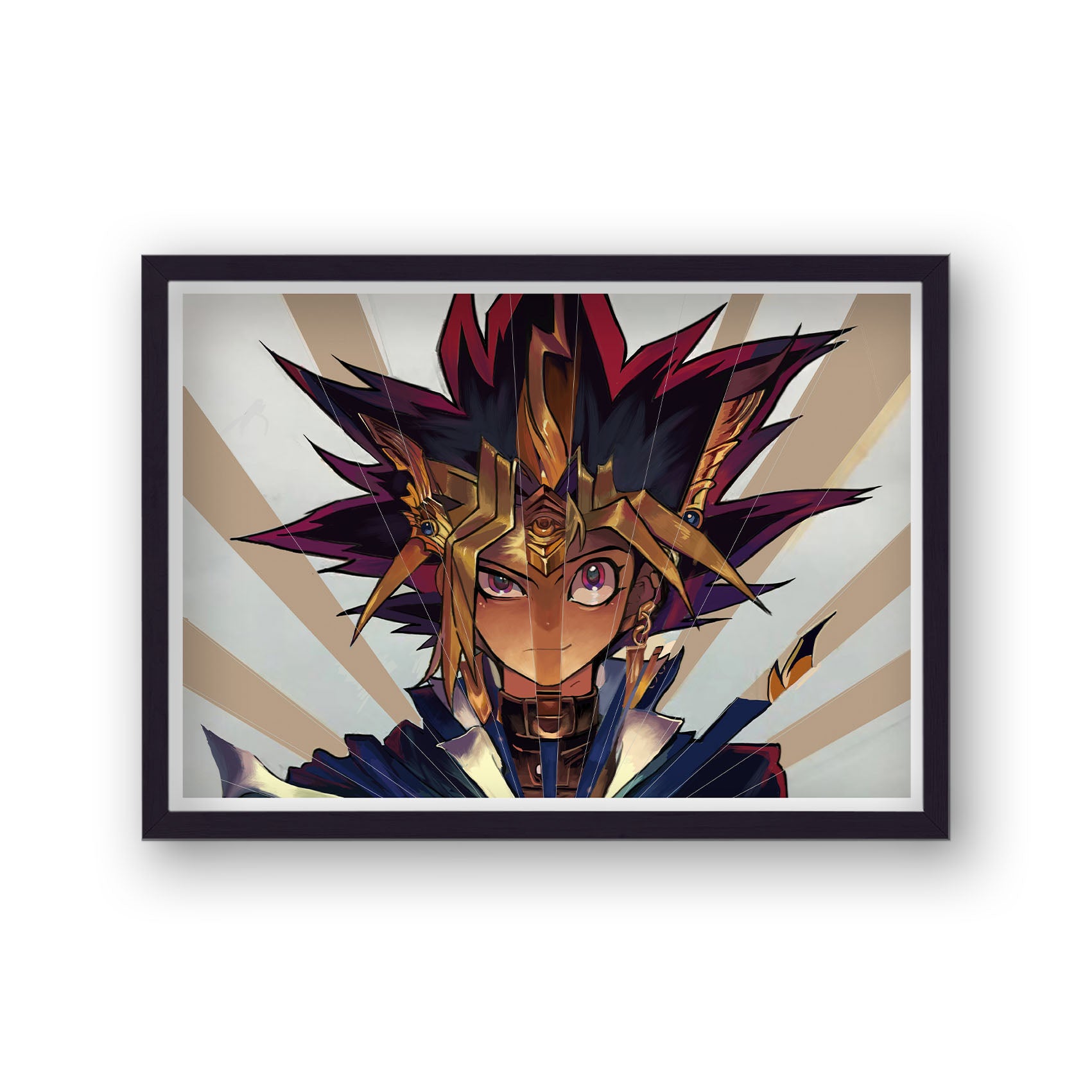 Yu Gi Oh Yugi Muto and Yami Yugi Landscape Poster Print
