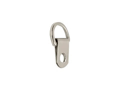 Solid D Ring Nickel Plated 1 Hole Single D Ring