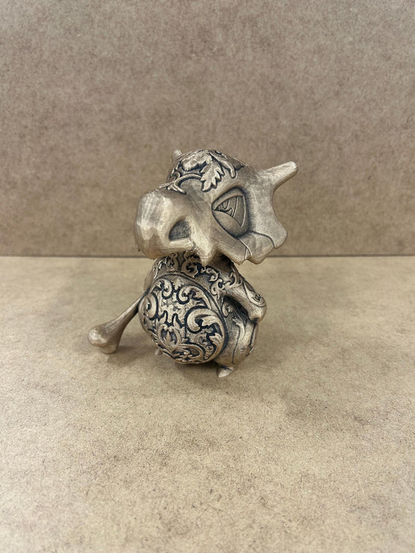Cubone - Pokemon - Ornamental - 3D Printed - Gold - Model - 3D Print - Miniature - Figurine - Hand Painted - Display