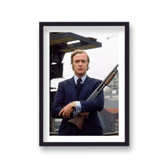 Michael Caine As Jack Carter In Publicity Shot With Shotgun Get Carter 1971 Vintage Icon Print