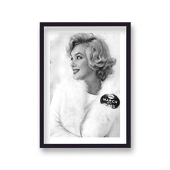 Marilyn Monroe Supporting March Of Dimes Health Campaign 1957 Vintage Icon Print