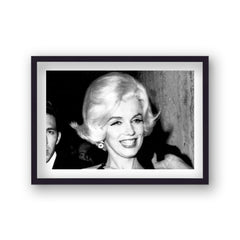 Marilyn Monroe Press Portrait Smiling In Black Dress Vintage Icon Print