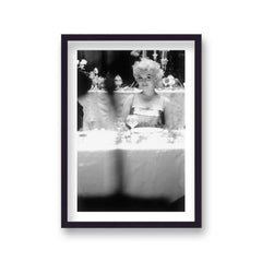 Marilyn Sat Alone At Glamourous Function Smiling Photographed From A Distance Vintage Icon Print