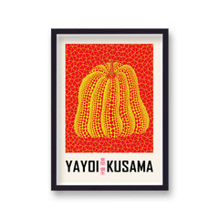 Yayoi Kusama Yellow Pumpkin On Orange Art Print
