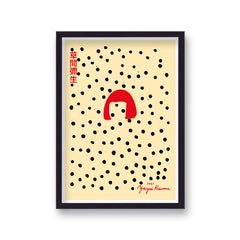 Yayoi Kusama Self Portrait Black Dots Art Print