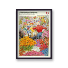 Flower Market By Tube Vintage Art Print