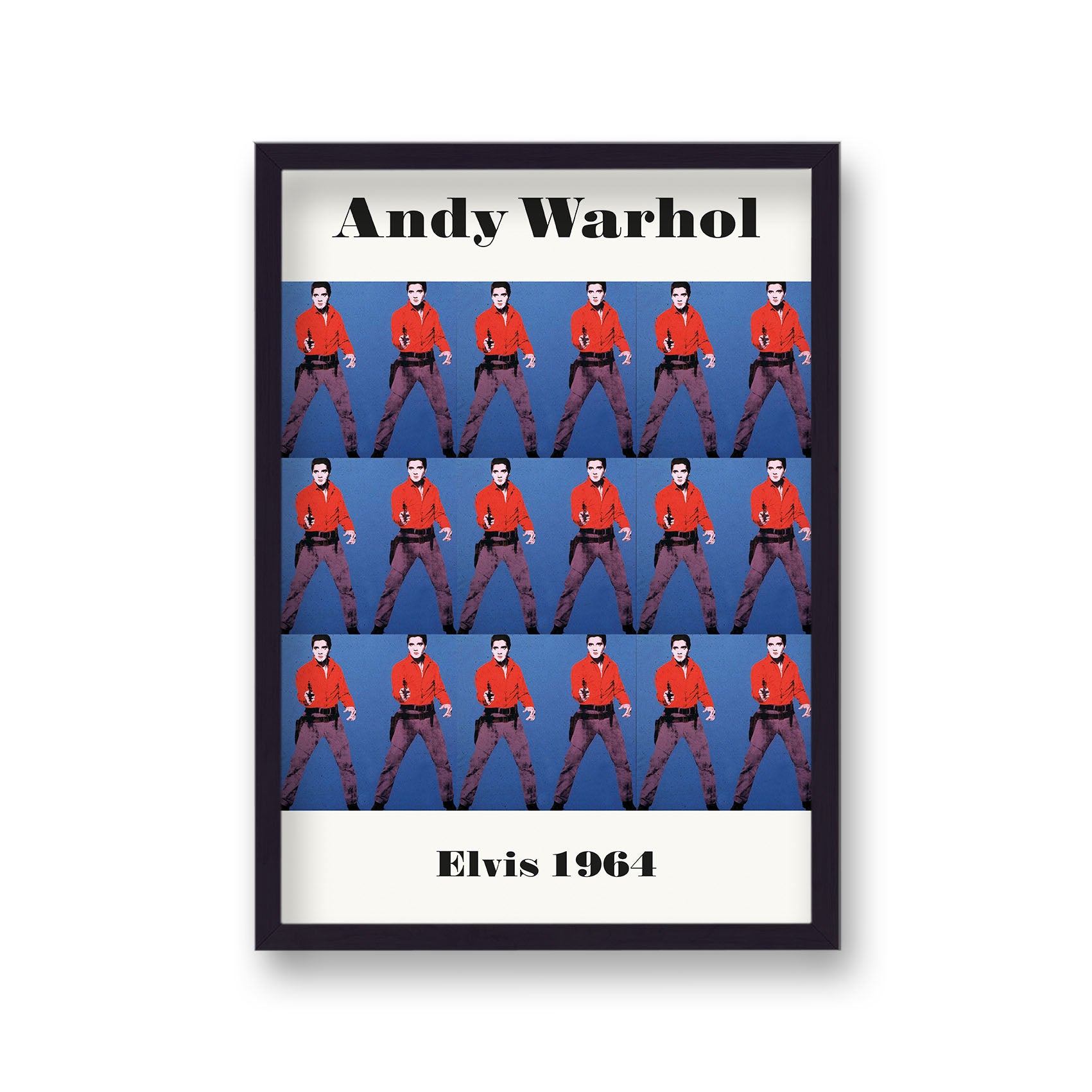 Andy Warhol Colour Elvis Nine Repeat 1964 Art Poster