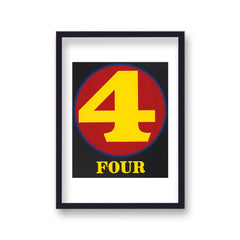 Robert Indiana Numbers No4 Vintage Pop Art Print