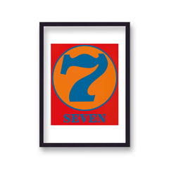 Robert Indiana Numbers No7 Vintage Pop Art Print