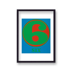 Robert Indiana Numbers No6 Vintage Pop Art Print