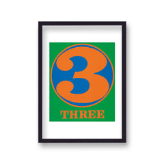Robert Indiana Numbers No3 Vintage Pop Art Print