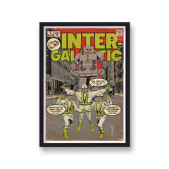 Vintage Music Print Intergalactic Comic Book