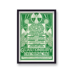 Vintage Music Print Glastonbury CND Festival 1982