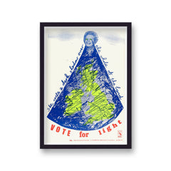 Vintage Music Print Jamie Reid Red Wedge Fight For Light