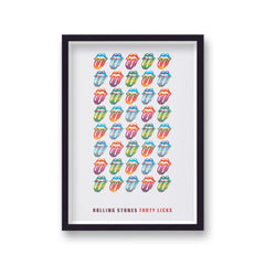 Vintage Music Print Rolling Stones Forty Licks v2