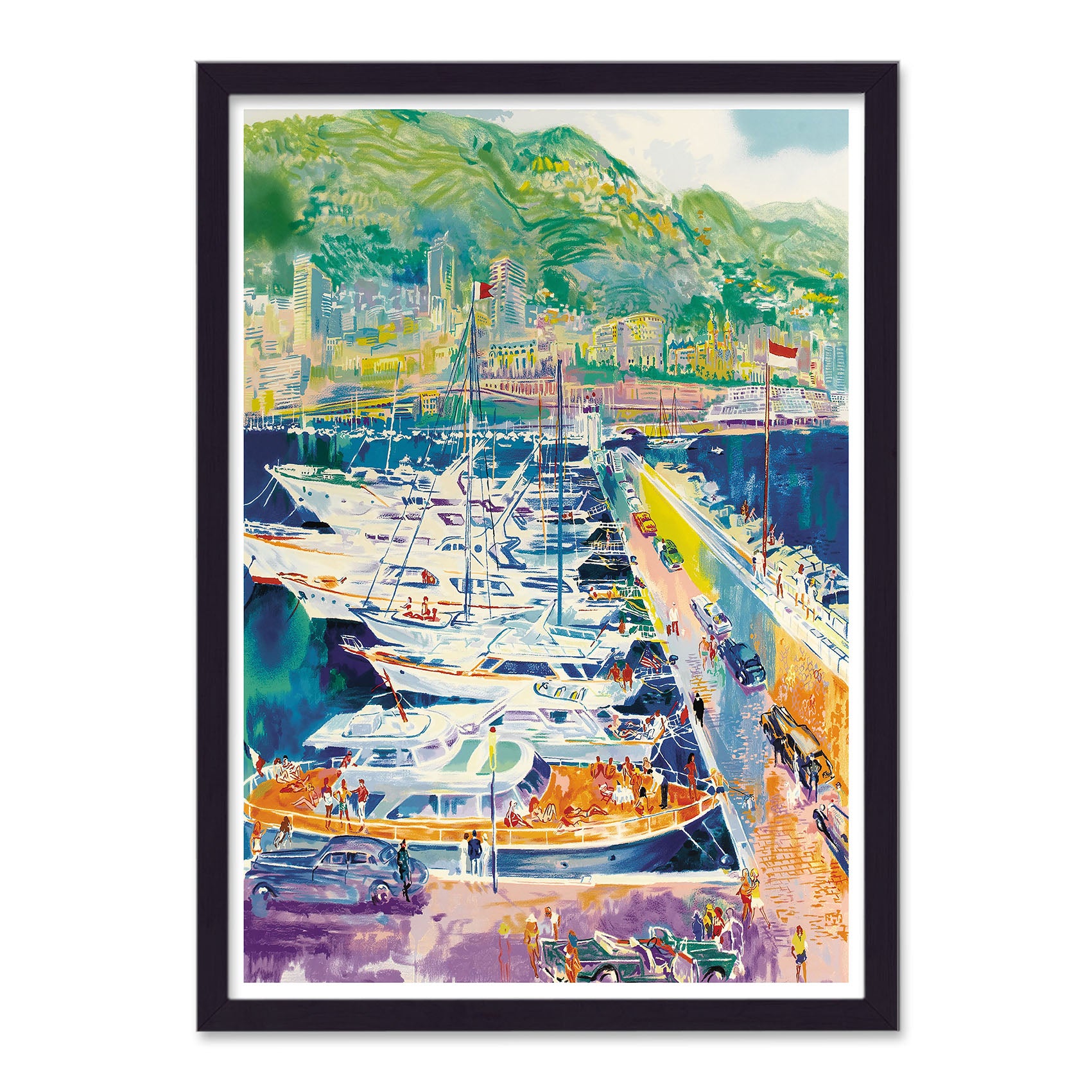 Leroy Neiman Harbour At Monaco