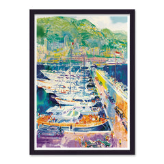 Leroy Neiman Harbour At Monaco