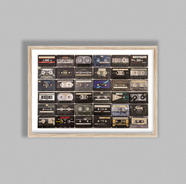 Retro Cassette Tape Collage