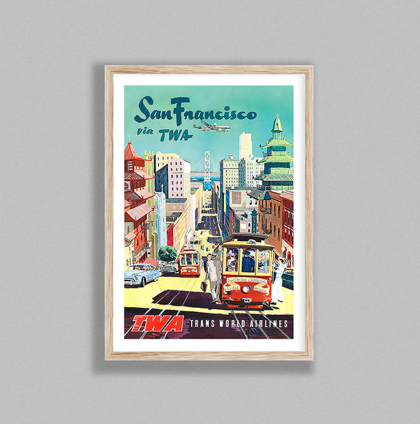 Vintage Travel Poster Twa San Francisco
