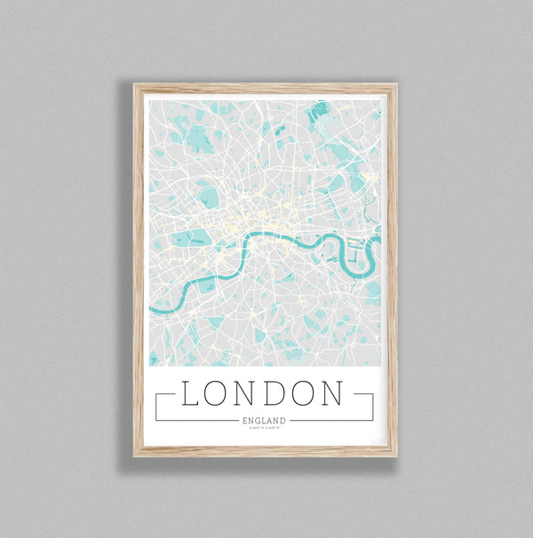 City Location Ordnance Map Typography Blue London