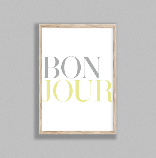 French Typography Bonjour Y&G