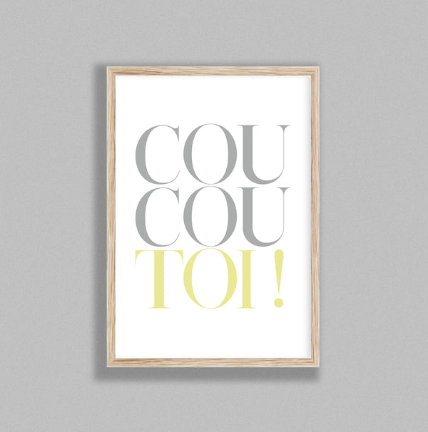 French Typography Cou Cou Toi Y&G