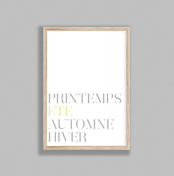 French Typography Season Summer Y&G