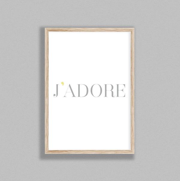French Typography J'Adore Y&G