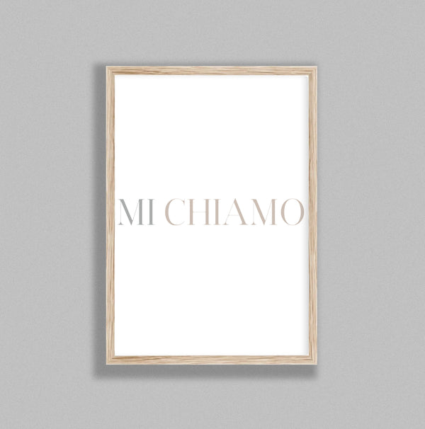 Italian Typography Mi Chiamo P&G