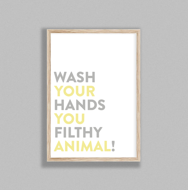 Typography Wash Your Hands V2 Y&G