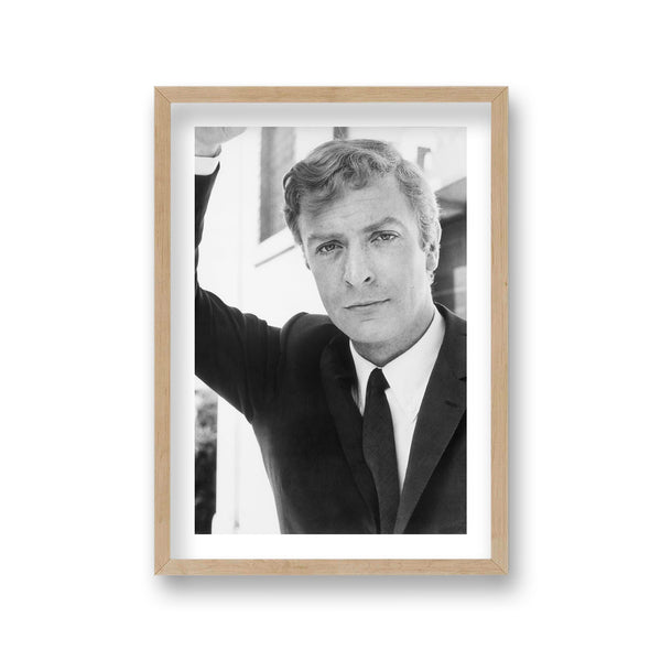 Michael Caine Portrait Wearing Tailored Suit Leaning On Wall Vintage Icon Print