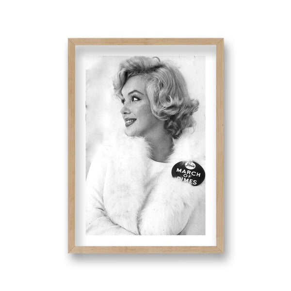 Marilyn Monroe Supporting March Of Dimes Health Campaign 1957 Vintage Icon Print